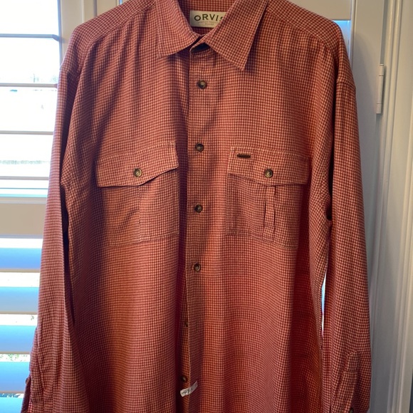 Mens Orvis plaid  long sleeve shirt size Large - Picture 3 of 8